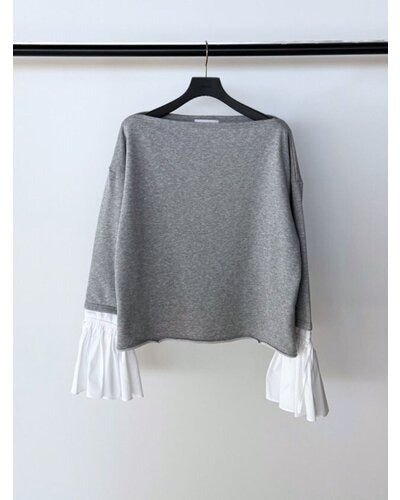 【Mewl 2026 SPRING】オフショルシャツスリーブスウェット - Champdelarose