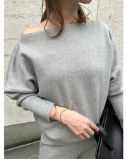 【Mewl 2026 SPRING】スウェットライクドルマンニット - Champdelarose