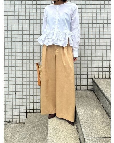 【Mewl 2026 SPRING】ペプラムフリル2WAYブラウス - Champdelarose