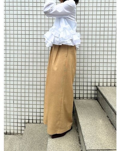 【Mewl 2026 SPRING】ベルト付きタックワイドPT - Champdelarose