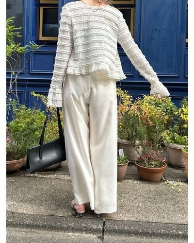 【Mewl 2026 SPRING】ベルト付きタックワイドPT - Champdelarose