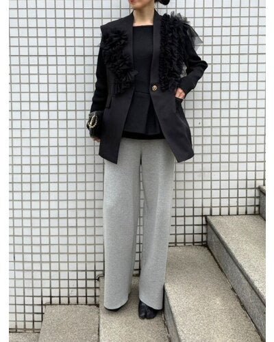 【Mewl 2026 SPRING】スウェットライクニットPT - Champdelarose