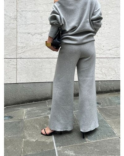 【Mewl 2026 SPRING】スウェットライクニットPT - Champdelarose