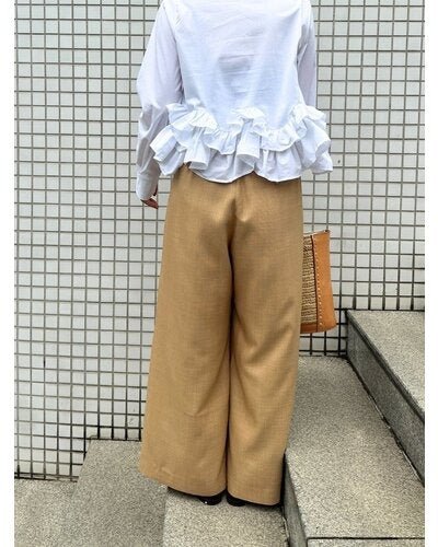 【Mewl 2026 SPRING】ベルト付きタックワイドPT - Champdelarose
