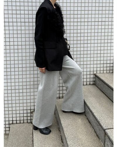 【Mewl 2026 SPRING】スウェットライクニットPT - Champdelarose