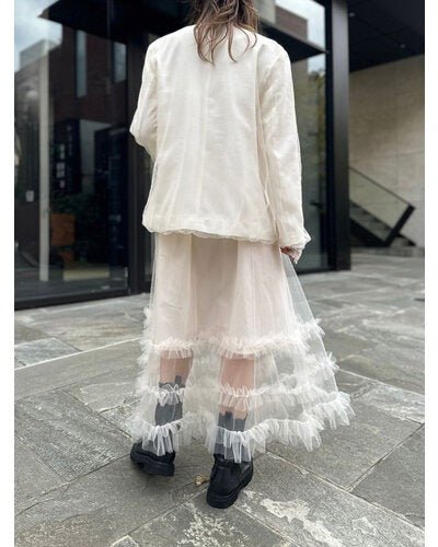 【Mewl 2026 SPRING】チュールティアードSK - Champdelarose