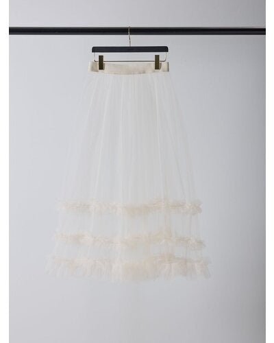 【Mewl 2026 SPRING】チュールティアードSK - Champdelarose