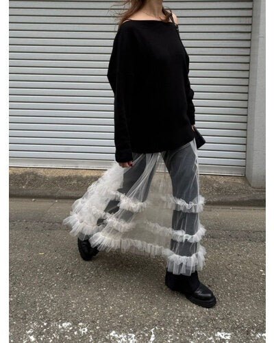 【Mewl 2026 SPRING】チュールティアードSK - Champdelarose
