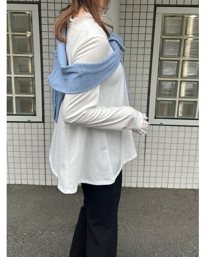 【Mewl 2026 SPRING】レースカラーフレアTOPS - Champdelarose