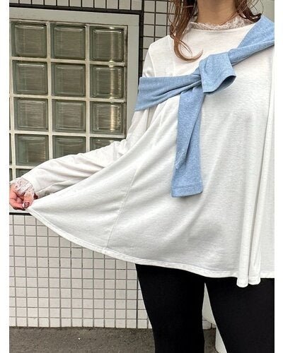 【Mewl 2026 SPRING】レースカラーフレアTOPS - Champdelarose