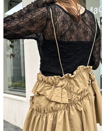 【Mewl 2026 SPRING】レースボートネックTOPS - Champdelarose