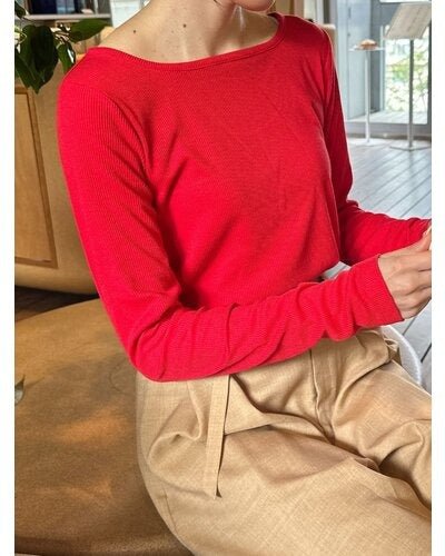 【Mewl 2026 SPRING】ラメリブバックリボンTOPS - Champdelarose