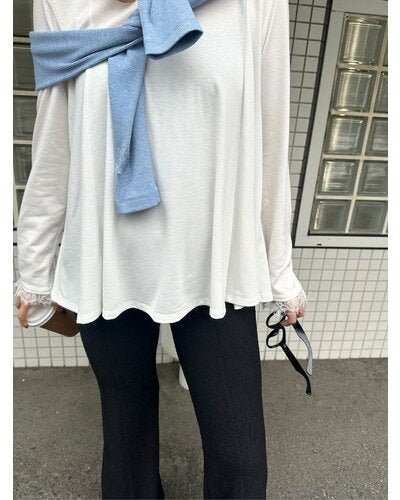 【Mewl 2026 SPRING】レースカラーフレアTOPS - Champdelarose