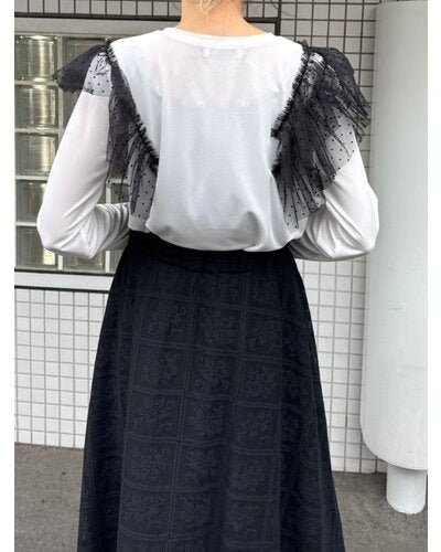 【Mewl 2026 SPRING】ドットチュールドッキングTOPS - Champdelarose