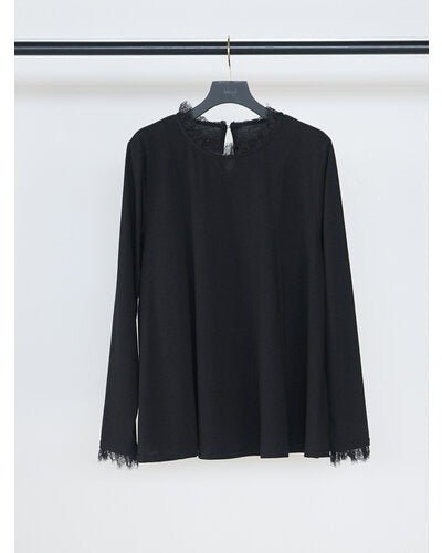 【Mewl 2026 SPRING】レースカラーフレアTOPS - Champdelarose