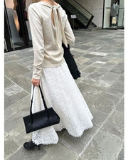 【Mewl 2026 SPRING】ラメリブバックリボンTOPS - Champdelarose