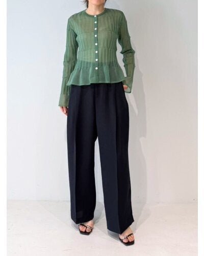 【MEWL 2026 SUMMER COLLECTION】シアーランダムリブカーデ - Champdelarose