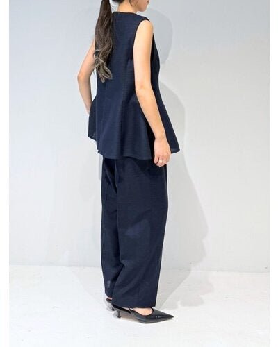 【MEWL 2026 SUMMER COLLECTION】リネンツイード2タックPT - Champdelarose
