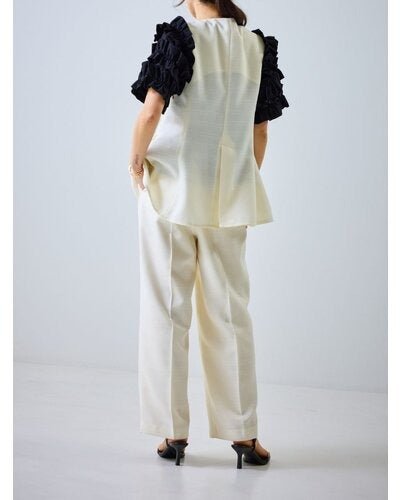 【MEWL 2026 SUMMER COLLECTION】リネンツイード2タックPT - Champdelarose