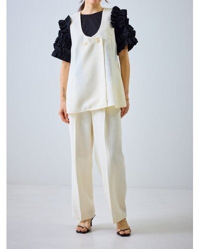 【MEWL 2026 SUMMER COLLECTION】リネンツイード2タックPT - Champdelarose