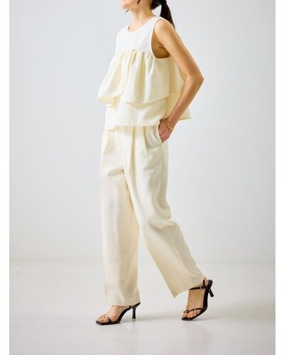 【MEWL 2026 SUMMER COLLECTION】リネンツイード2タックPT - Champdelarose