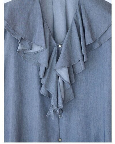 【MEWL 2026 SUMMER COLLECTION】3ozデニムラッフルBL - Champdelarose