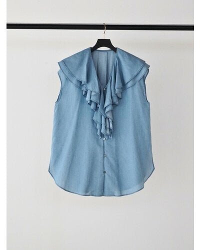 【MEWL 2026 SUMMER COLLECTION】3ozデニムラッフルBL - Champdelarose