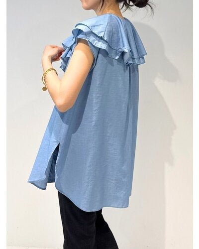 【MEWL 2026 SUMMER COLLECTION】3ozデニムラッフルBL - Champdelarose
