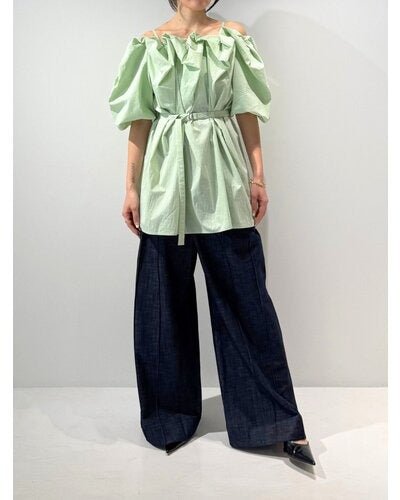 【MEWL 2026 SUMMER COLLECTION】リネンデニムワイドPT - Champdelarose