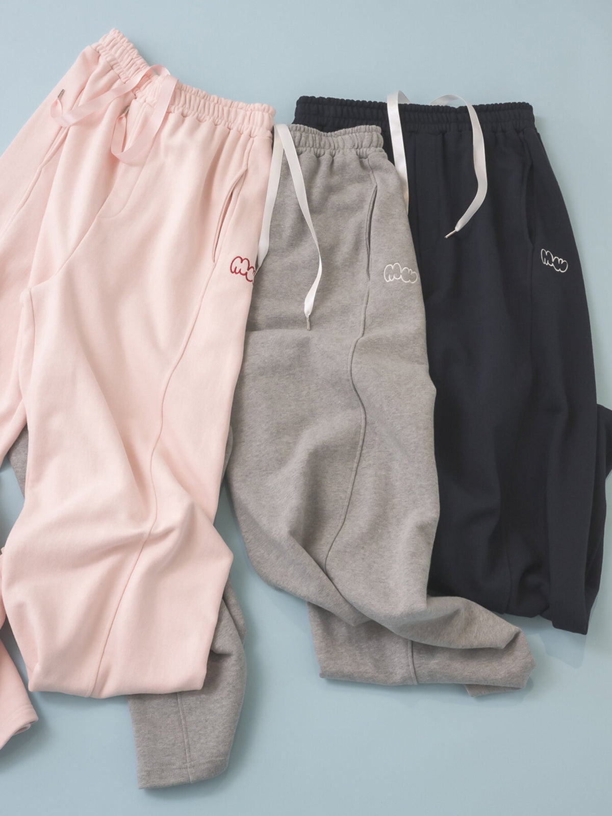 【Mewl 2027 PRE SPRING 】CURVY SWEAT PANTS - 1月中旬頃発送 - Champdelarose