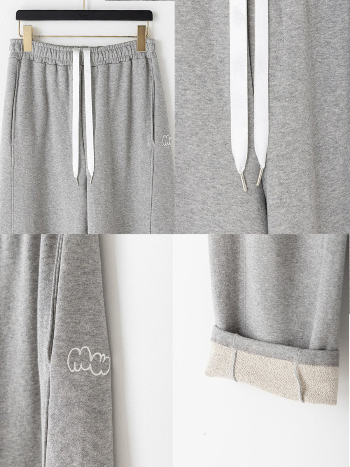 【Mewl 2027 PRE SPRING 】CURVY SWEAT PANTS - 1月中旬頃発送 - Champdelarose
