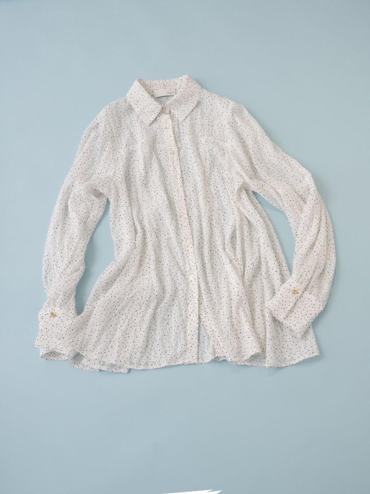 【Mewl 2027 PRE SPRING】DOT SHEER SHIRT - 1月中旬頃発送 - Champdelarose
