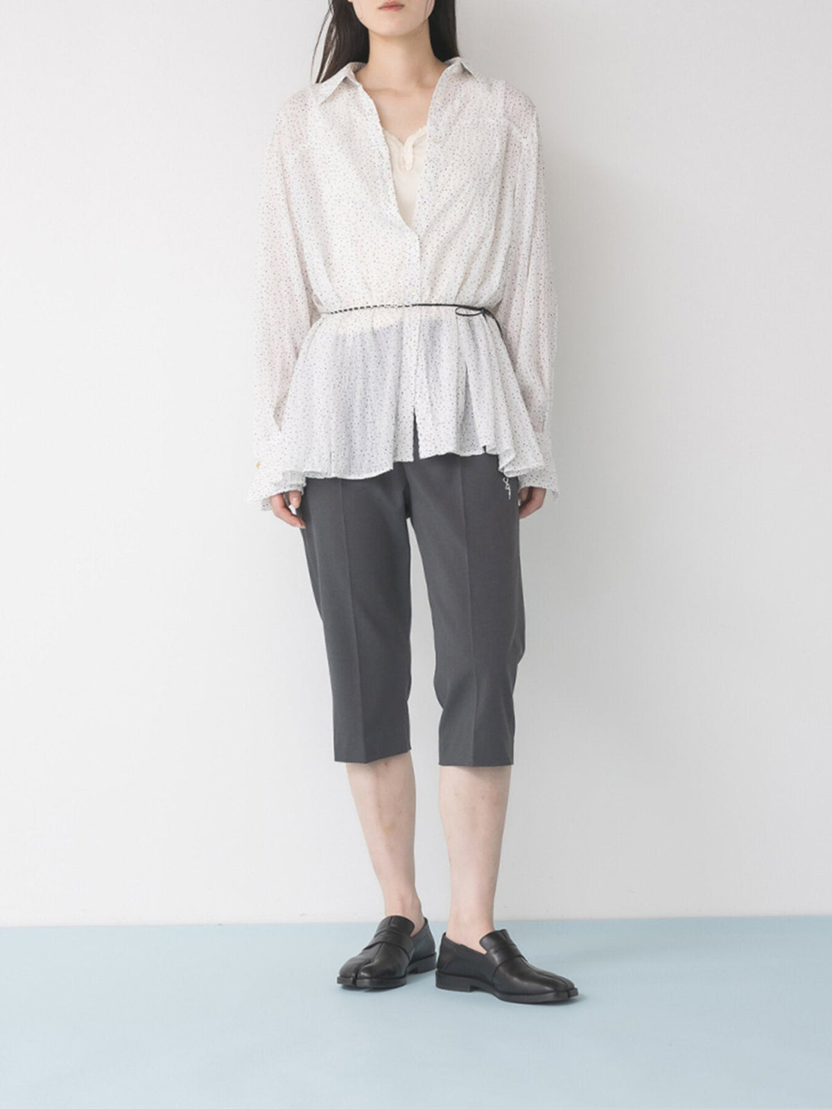 【Mewl 2027 PRE SPRING】DOT SHEER SHIRT - 1月中旬頃発送 - Champdelarose