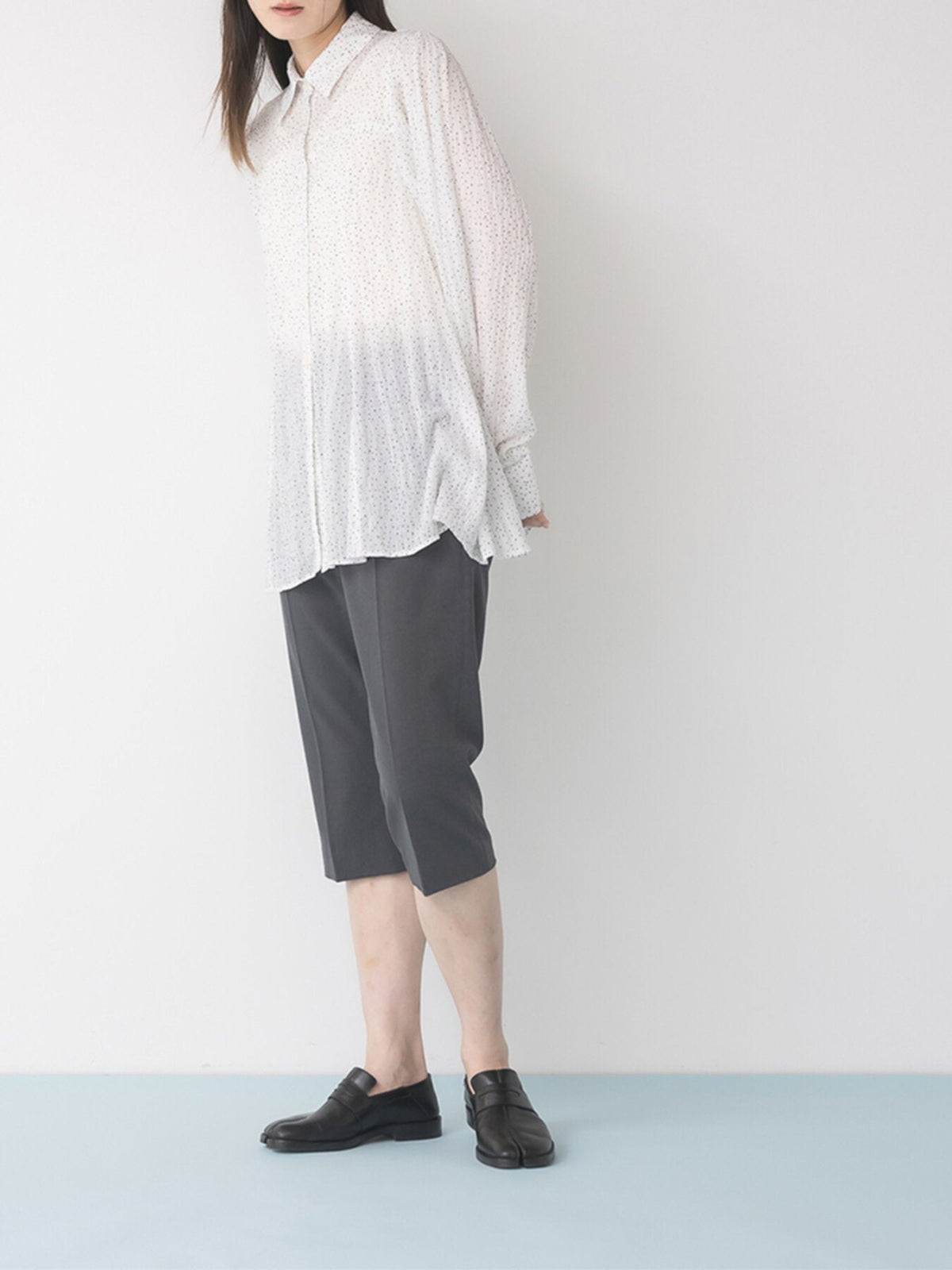 【Mewl 2027 PRE SPRING】DOT SHEER SHIRT - 1月中旬頃発送 - Champdelarose