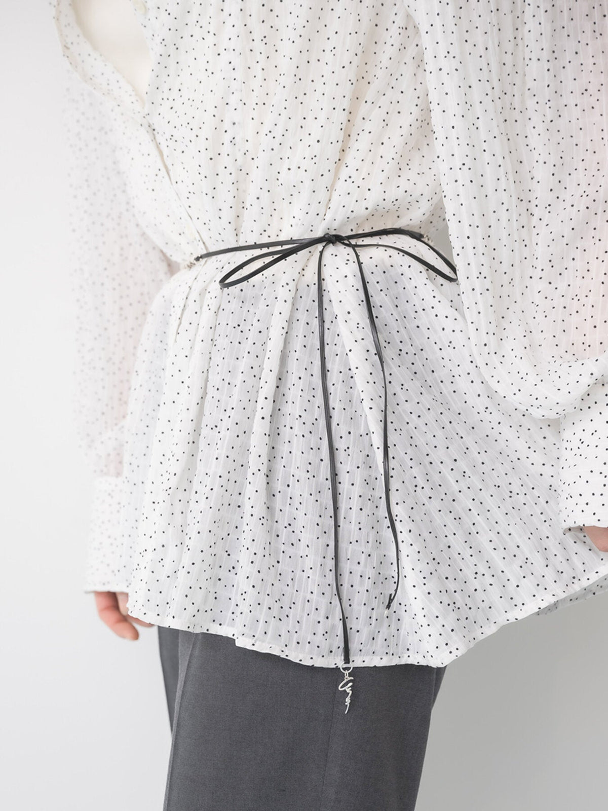 【Mewl 2027 PRE SPRING】DOT SHEER SHIRT - 1月中旬頃発送 - Champdelarose