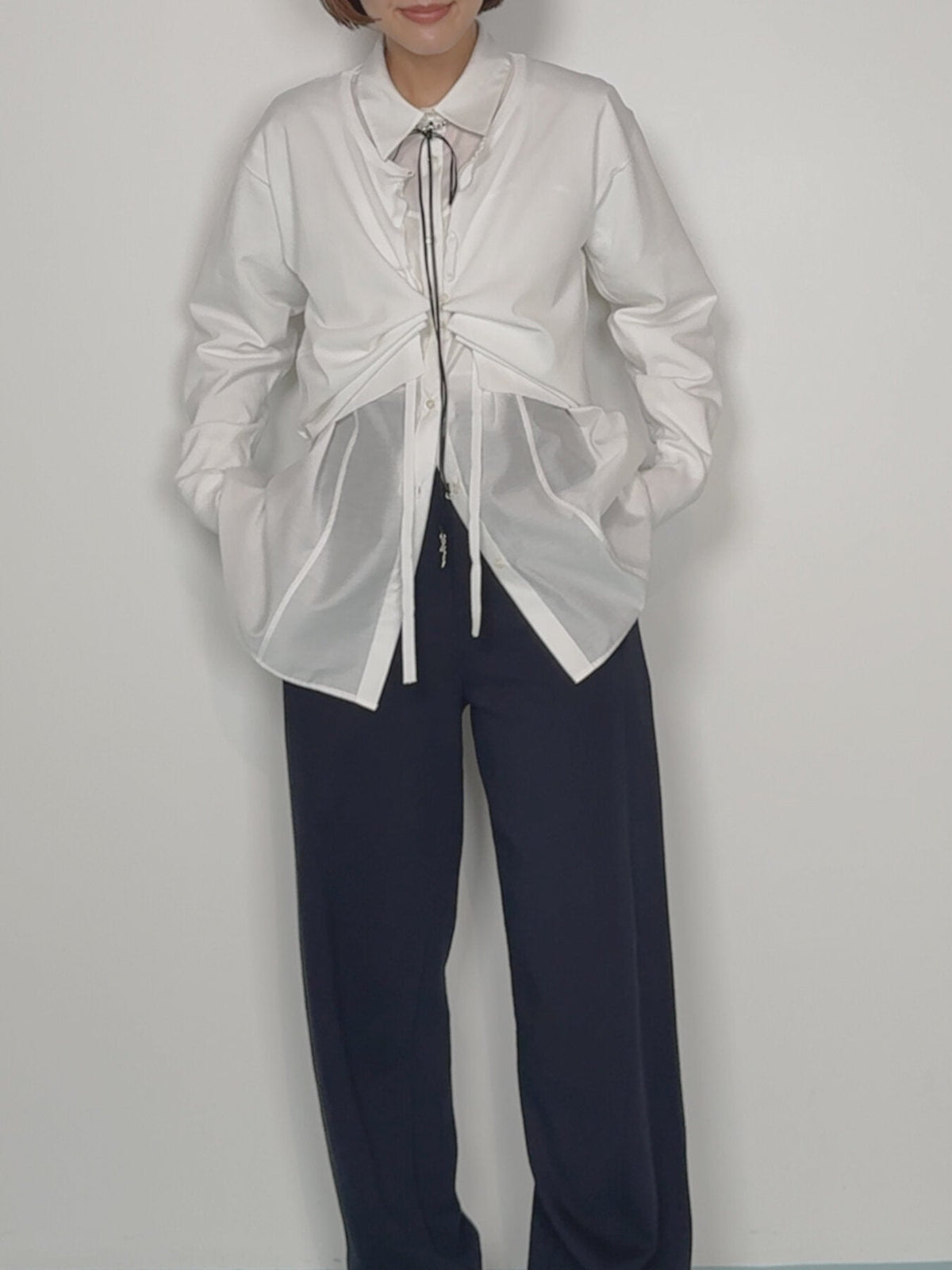 【Mewl 2027 PRE SPRING】DRAWSTRING CARDIGAN - 1月中旬頃発送 - Champdelarose