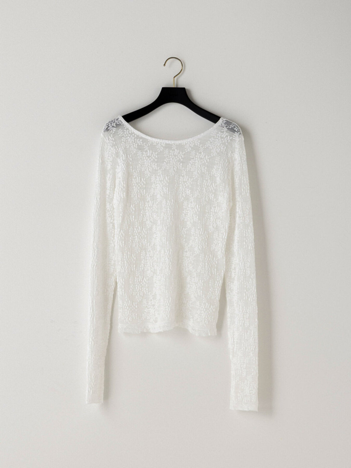 【Mewl 2027 PRE SPRING】LACE LONG SLEEVE TOP - 1月中旬頃発送 - Champdelarose