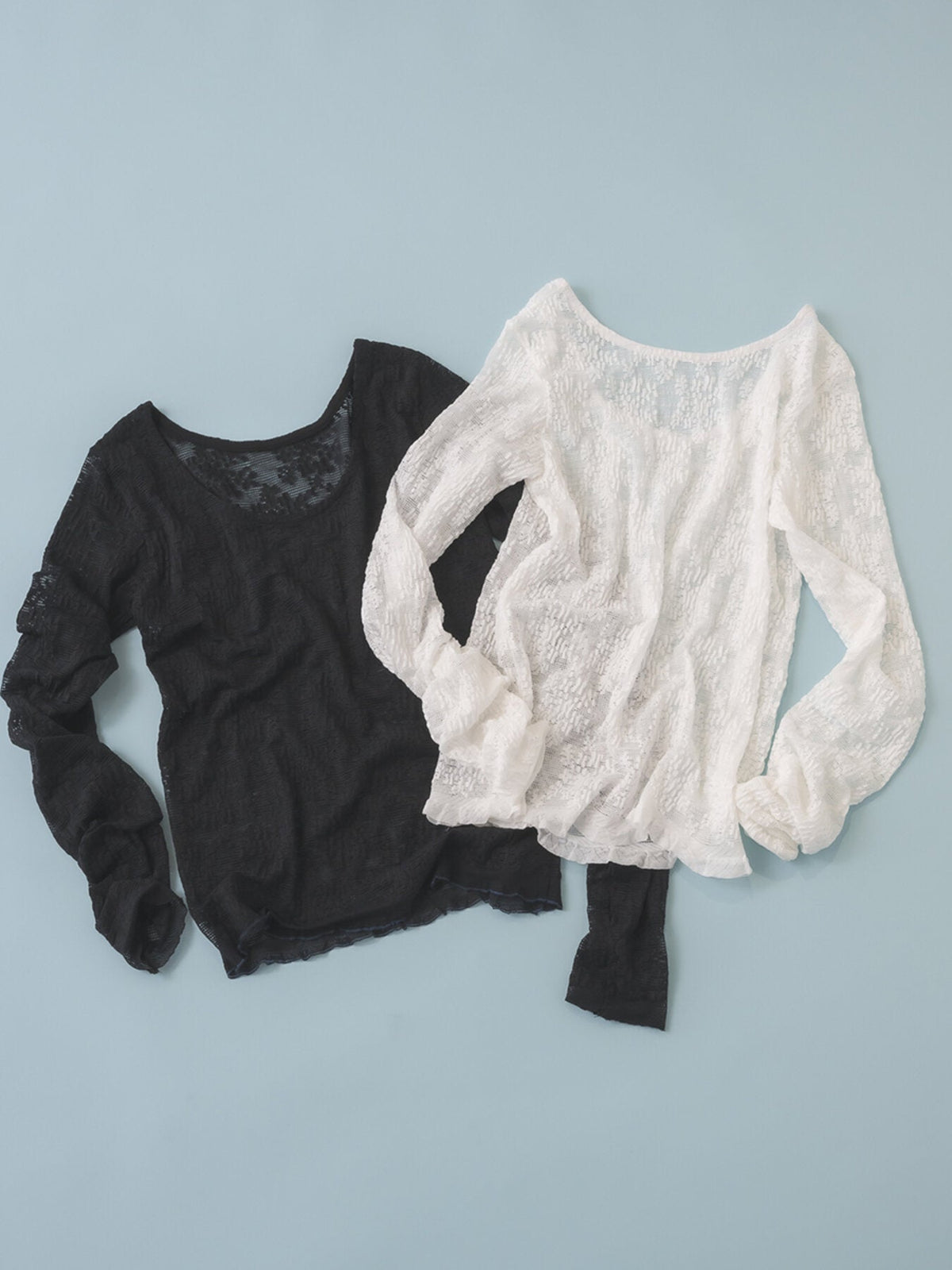 【Mewl 2027 PRE SPRING】LACE LONG SLEEVE TOP - 1月中旬頃発送 - Champdelarose