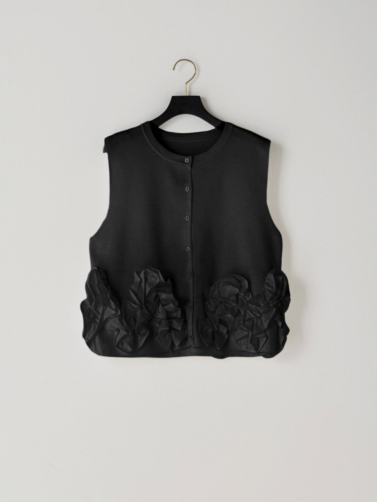 【Mewl 2027 PRE SPRING】PEPLUM KNIT VEST - 1月中旬頃発送 - Champdelarose
