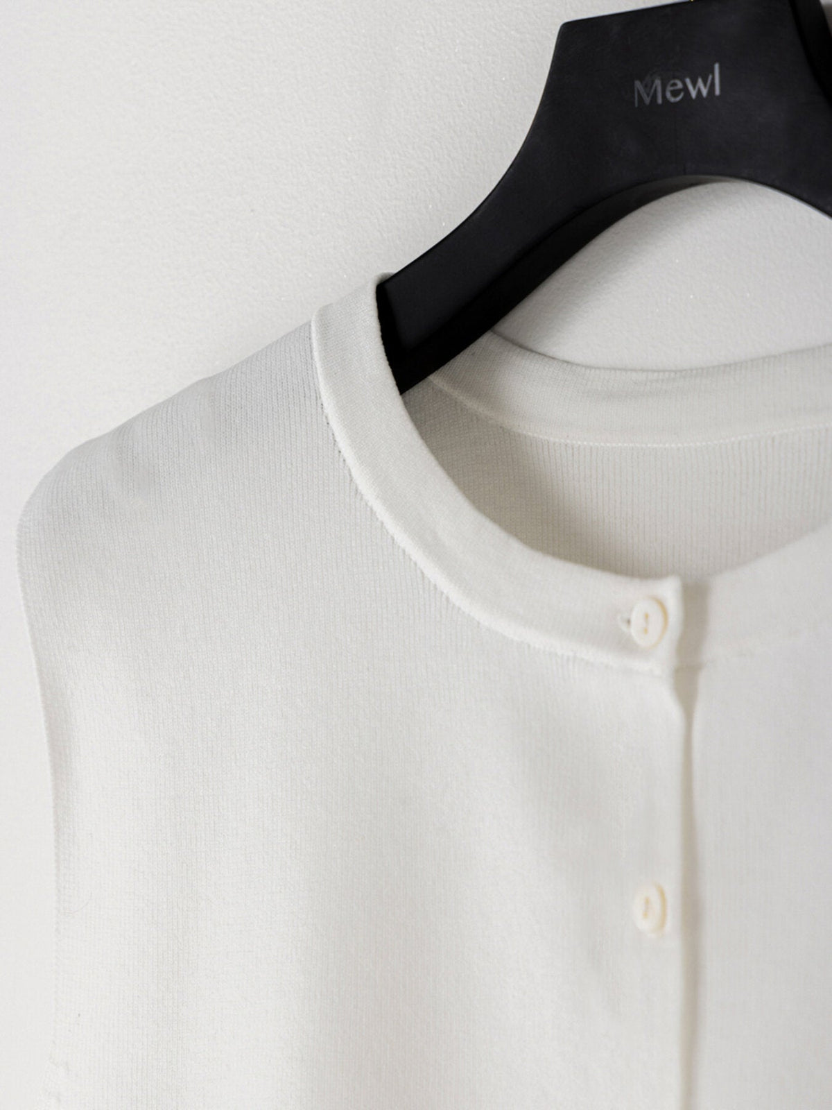 【Mewl 2027 PRE SPRING】PEPLUM KNIT VEST - 1月中旬頃発送 - Champdelarose