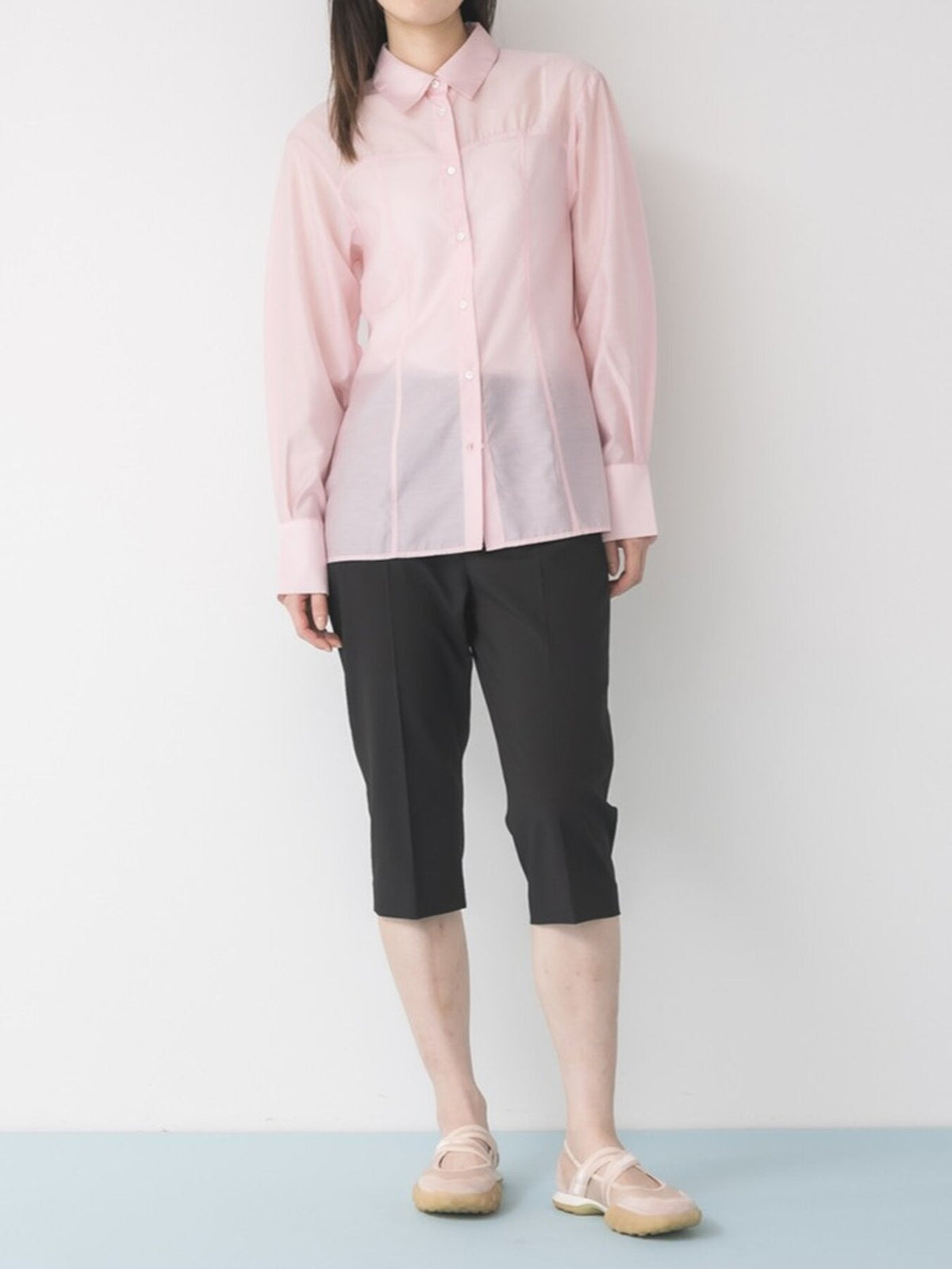 【Mewl 2027 PRE SPRING】】SHEER CURVY SHIRT - 1月中旬頃発送 - Champdelarose