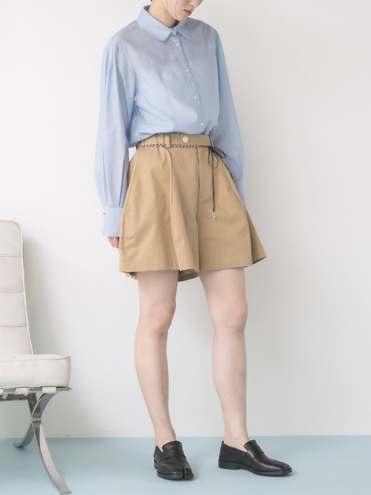 【Mewl 2027 PRE SPRING】】SHEER CURVY SHIRT - 1月中旬頃発送 - Champdelarose