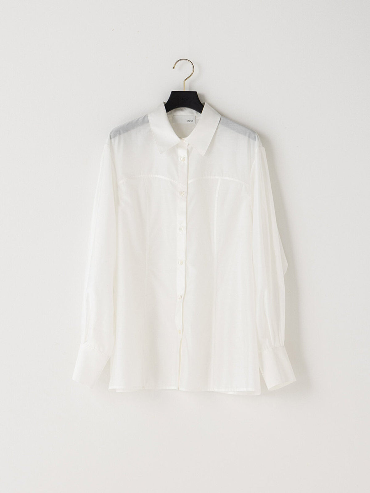 【Mewl 2027 PRE SPRING】】SHEER CURVY SHIRT - 1月中旬頃発送 - Champdelarose