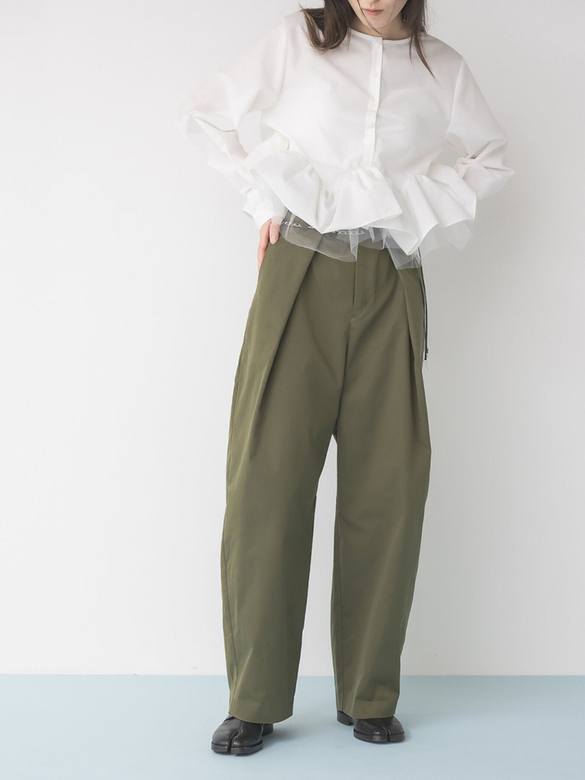 【Mewl 2027 PRE SPRING】TRENCH CURVY PANTS - 1月中旬頃発送 - Champdelarose