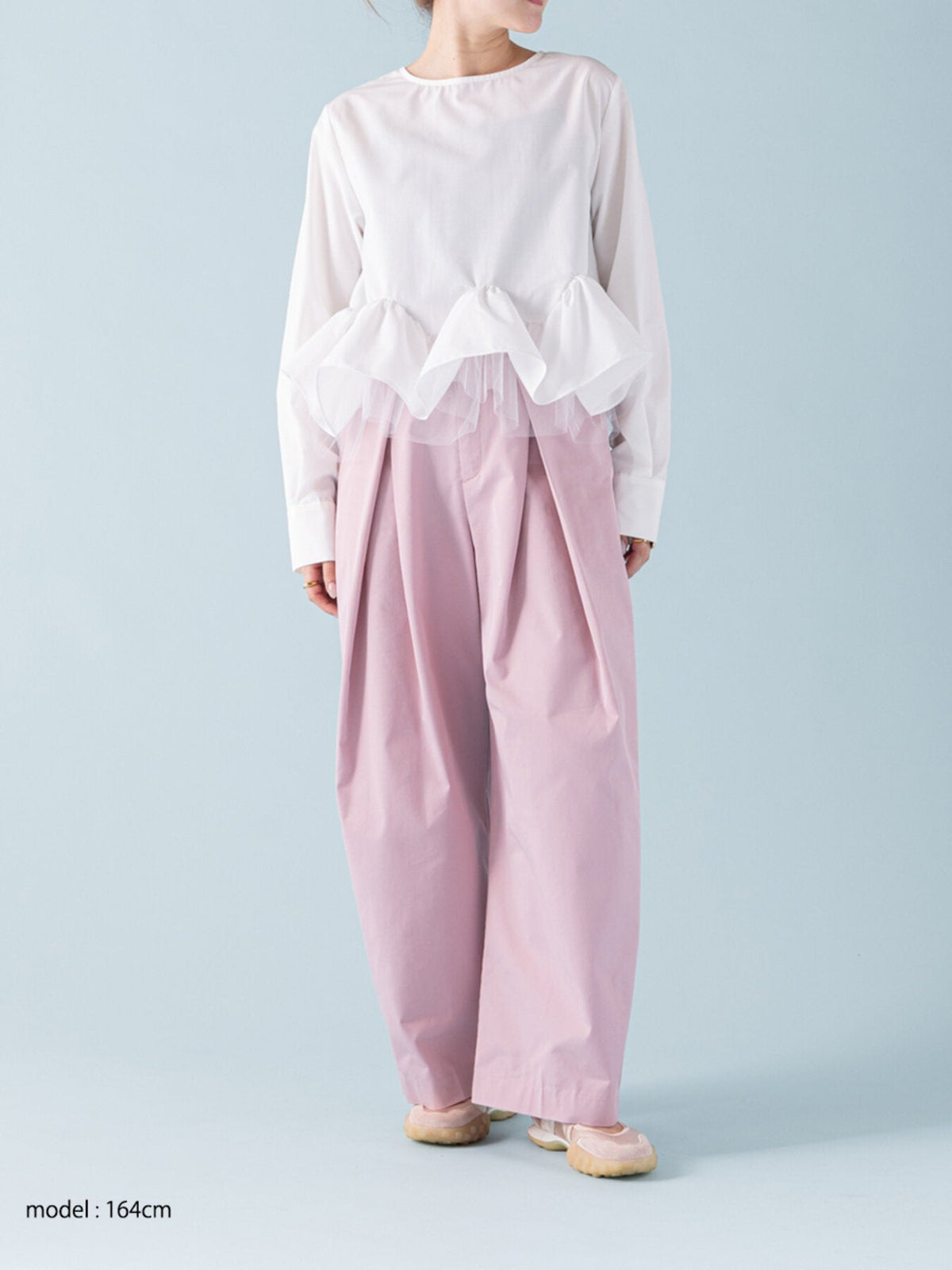 【Mewl 2027 PRE SPRING】TULLE PEPLUM BL - 1月中旬頃発送 - Champdelarose