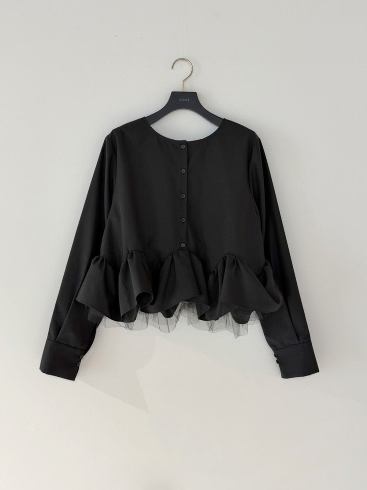 【Mewl 2027 PRE SPRING】TULLE PEPLUM BL - 1月中旬頃発送 - Champdelarose