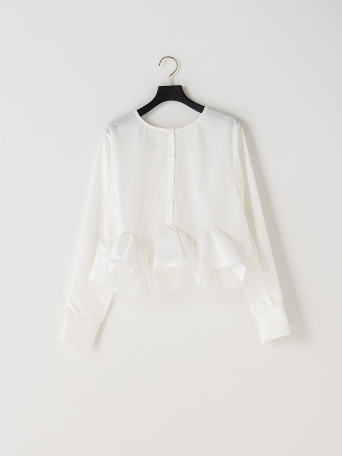 【Mewl 2027 PRE SPRING】TULLE PEPLUM BL - 1月中旬頃発送 - Champdelarose