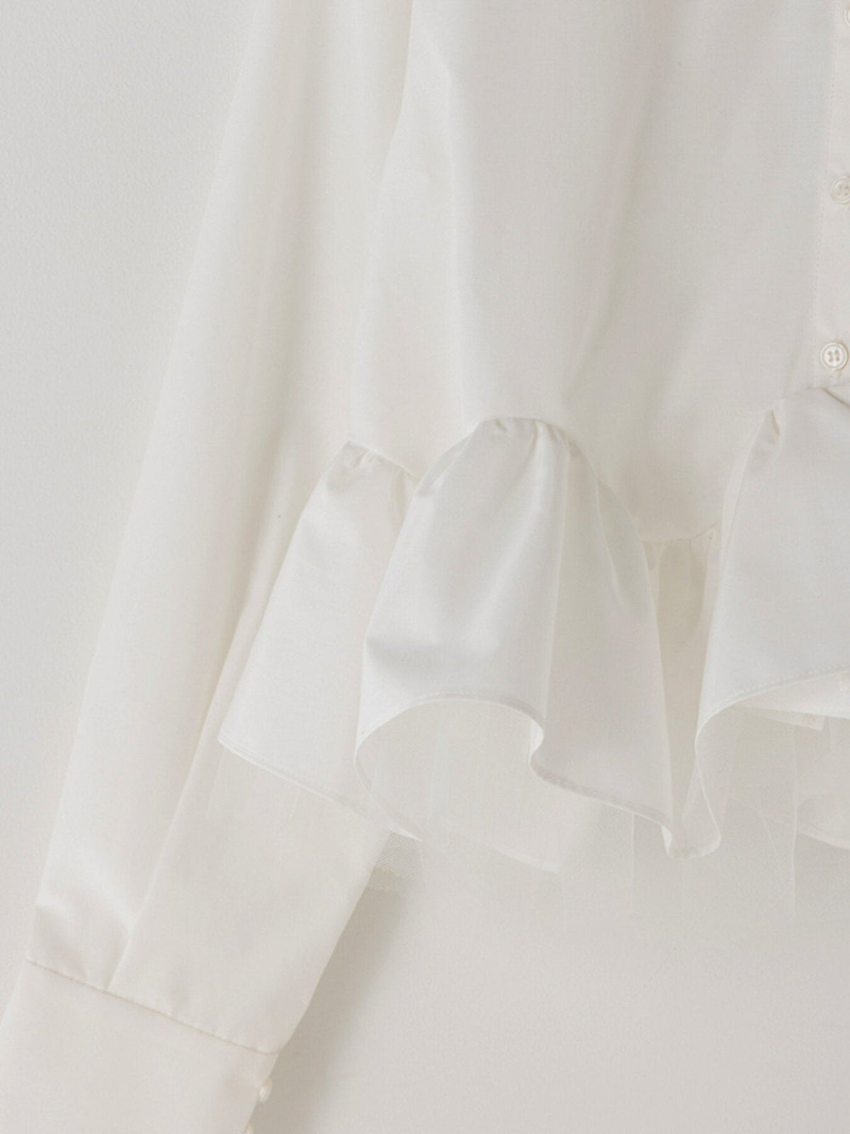 【Mewl 2027 PRE SPRING】TULLE PEPLUM BL - 1月中旬頃発送 - Champdelarose