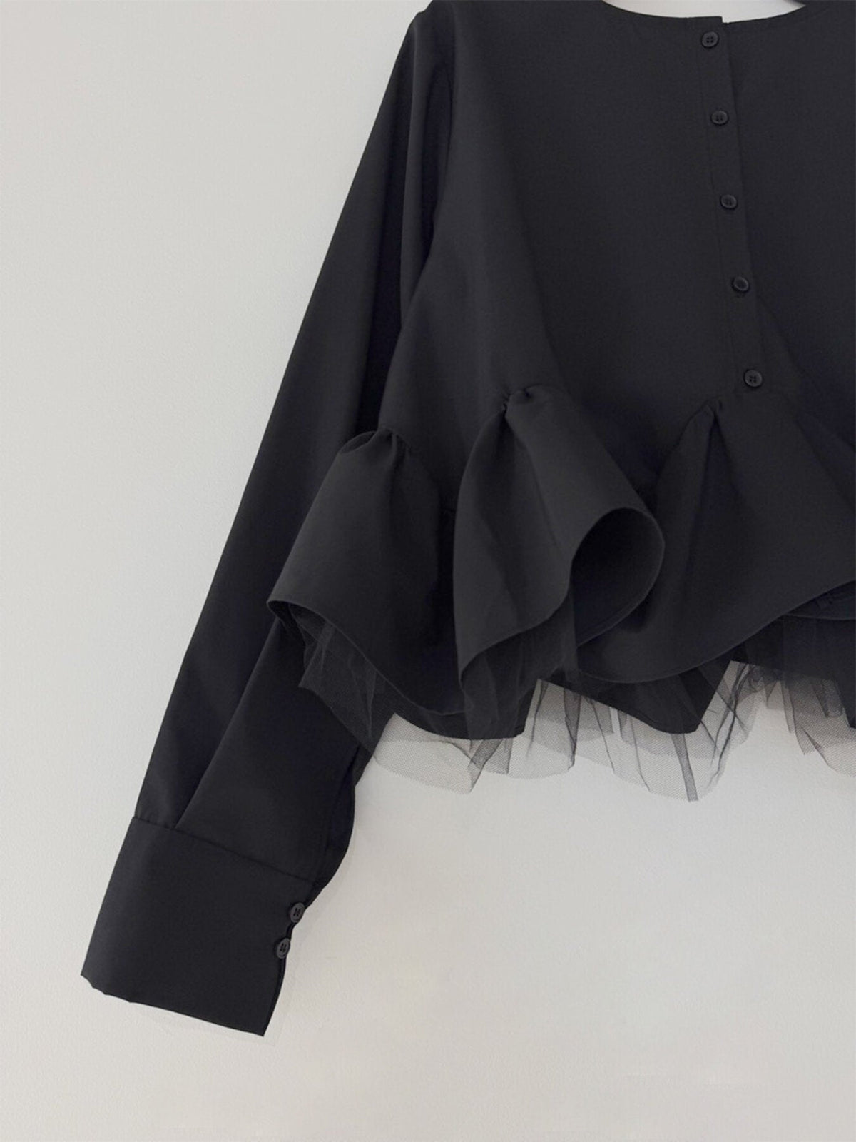【Mewl 2027 PRE SPRING】TULLE PEPLUM BL - 1月中旬頃発送 - Champdelarose