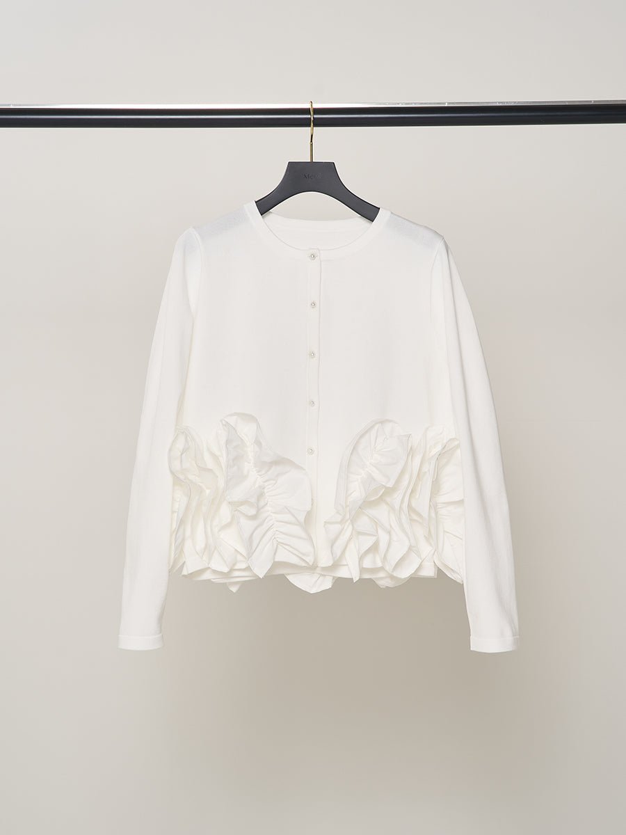 【Mewl ReSTOCK】ペタルフリルカーディガン - Champdelarose
